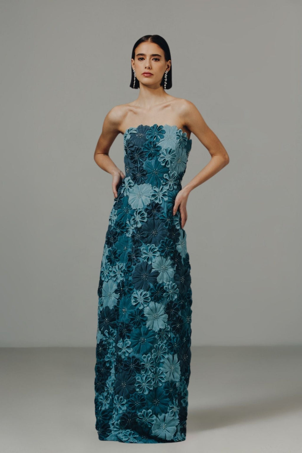 green emerald velvet dress Off Shoulder Picard Gown