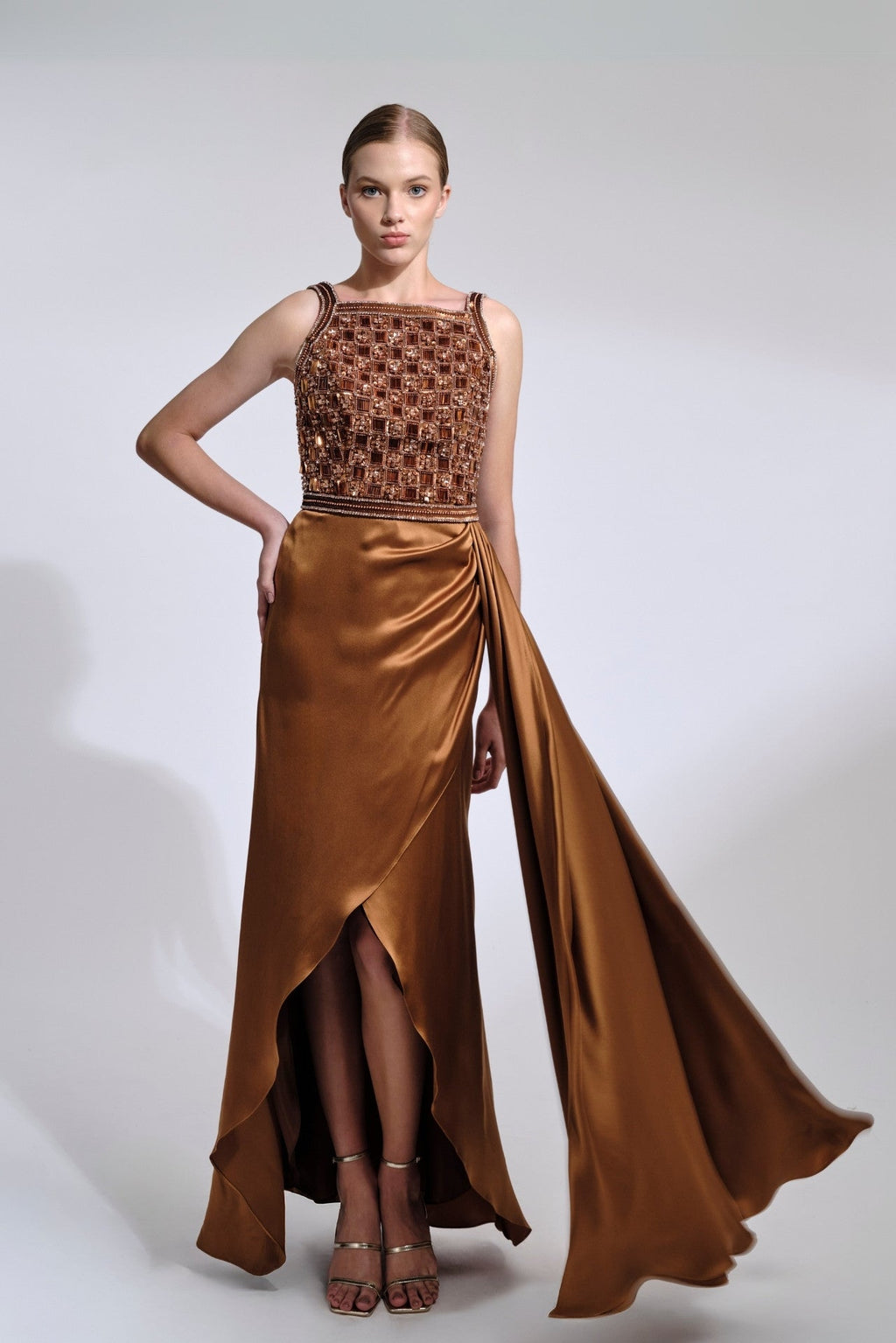 Beaded Claret Gown