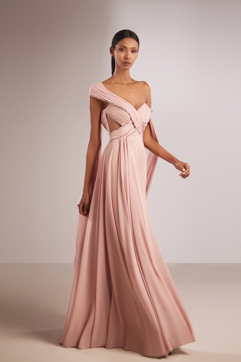 Chiffon flowy gown – HERTROVE