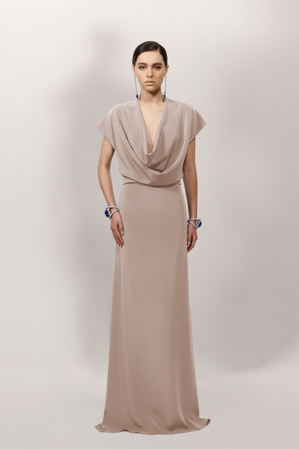 off white asymmetrical dress Off-White One Sleeve Custom-made A-Line long sleeve 5% spandex WINE MULTI COLOR:Jungle Olive
