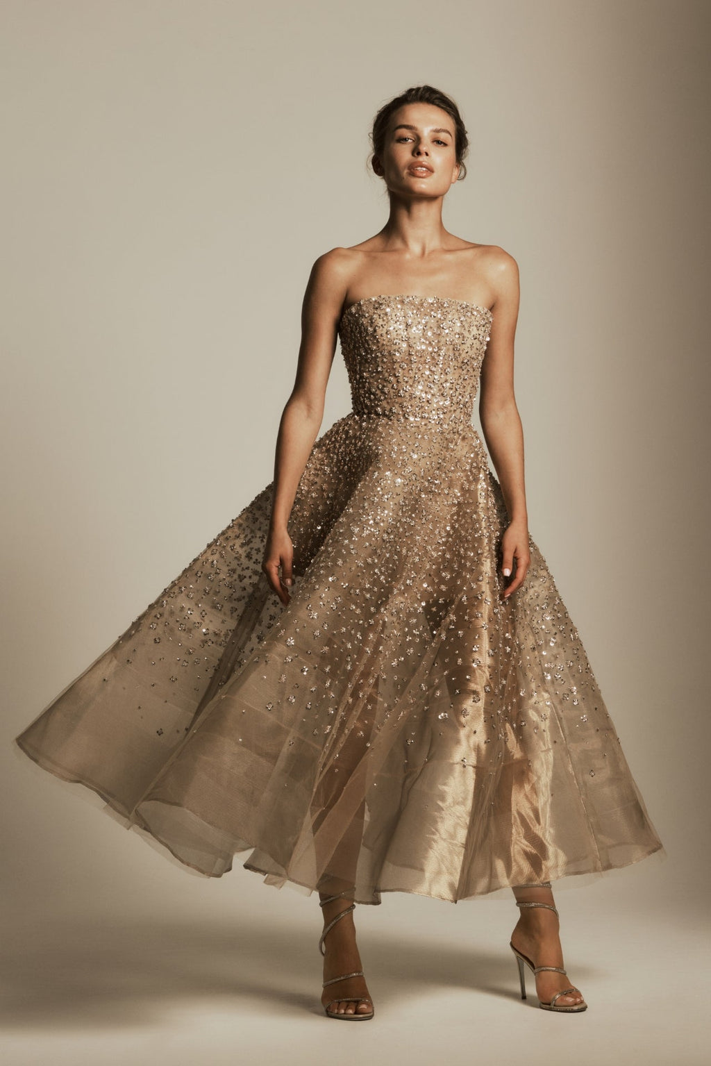 strapless midi a line dress A-line with beading details Gold / Custom Delicate beading catches the Apparel & Accessories Green Backless Halter Mini Color:Navy Blue as Pics