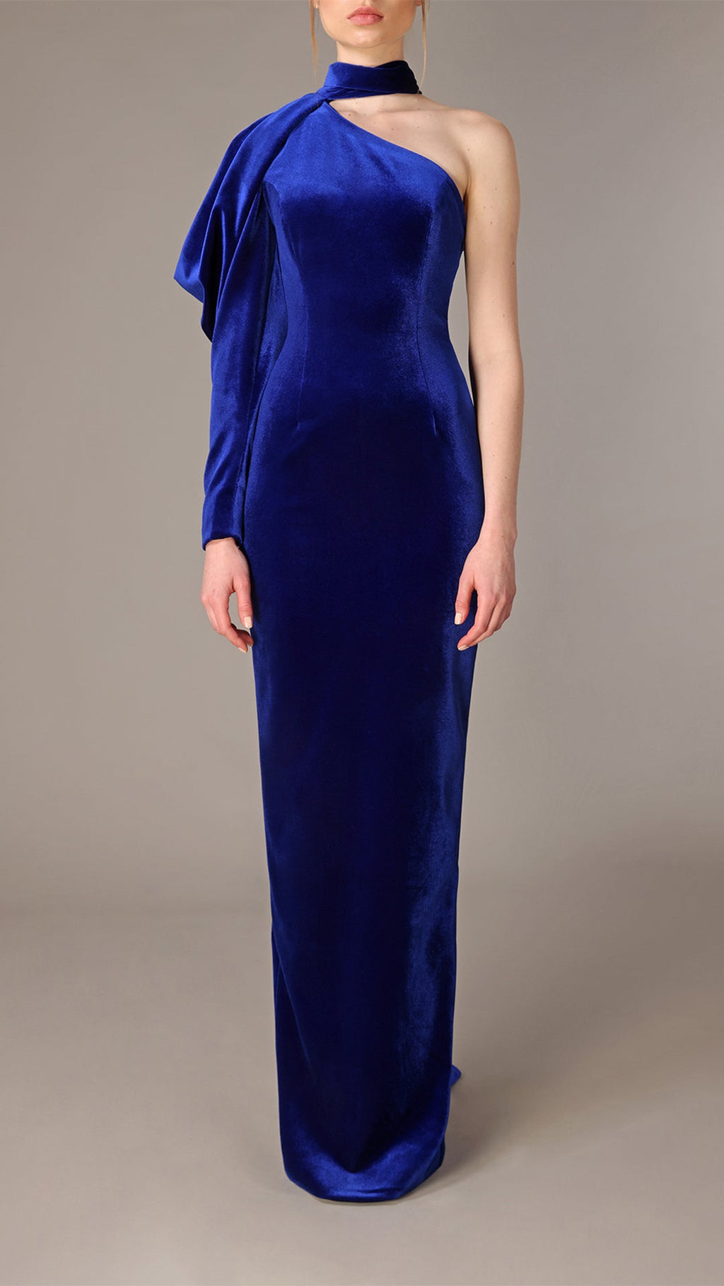 Sweetheart Dress HV426 long sleeves velvet dress slit maxi
