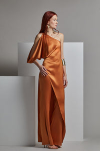Her Trove-Asymmetrical long top with pants