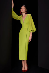 midi crepe dress Coast Women's Sleeveless Crepe Satin Wrap Midi Dress in Navy