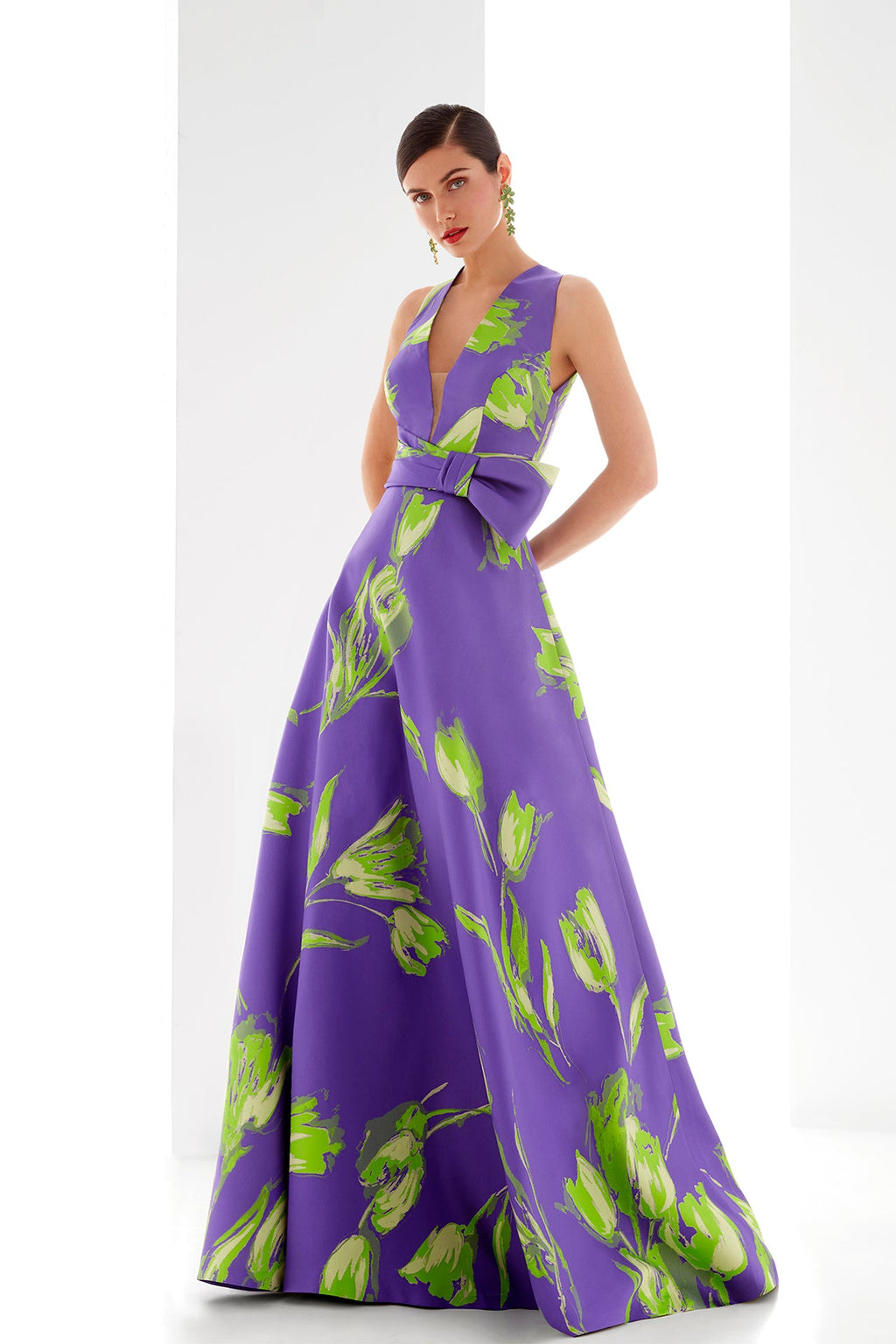 Halter Mikado A-Line Dress