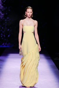 Her Trove-Strapless dress with organza palettes