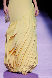 Her Trove-Strapless dress with organza palettes