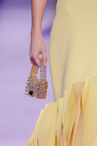 Her Trove-Strapless dress with organza palettes