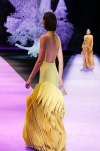 Her Trove-Strapless dress with organza palettes