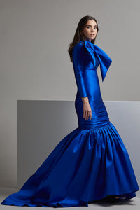 Her Trove-Fitted through knees long sleeves gown