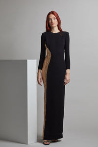 Her Trove-Side embroidered long sleeves dress