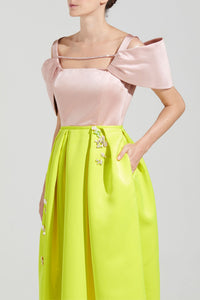 HerTrove-Off shoulder midi dress with embellishments