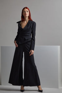 Her Trove-Short jacket with wide pants