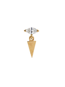 HERTROVE-GRETA MARQUISE SPIKE SINGLE EARRING