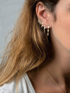 HERTROVE-GRETA MARQUISE SPIKE SINGLE EARRING