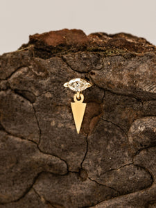 HERTROVE-GRETA MARQUISE SPIKE SINGLE EARRING