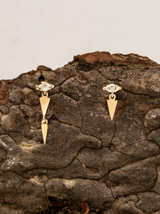 HERTROVE-GRETA MARQUISE SPIKE SINGLE EARRING