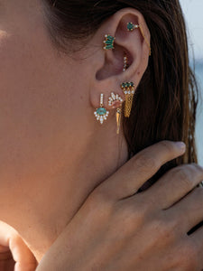 HERTROVE-SERAPHINE DIAMOND TOURMALINE SINGLE EARRING