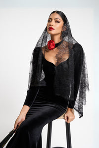 HerTrove-Velvet Flamenco Gown