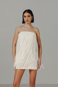 HerTrove-Strapless Crepe Mini Dress