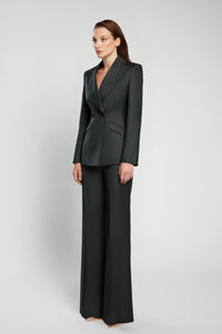 HerTrove-Elegant blazer and high-waist flared trousers