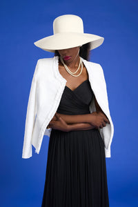 HerTrove-Handmade pleated silk tulle dress with jacket