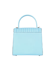 HerPorte-Quilted Leather Freda Mini Llight Blue Top Handle Bag