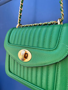 HerPorte- Ginette Mini Green Quilted Leather Handbag