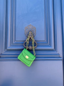 HerPorte- Ginette Mini Green Quilted Leather Handbag