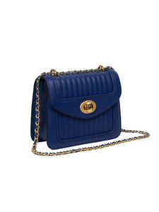 HerPorte- Ginette Mini Sapphire Quilted Leather Handbag
