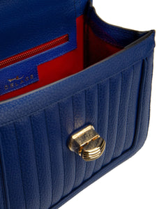 HerPorte- Ginette Mini Sapphire Quilted Leather Handbag