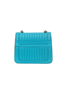 HerPorte- Ginette Mini Turquoise Quilted Leather Handbag