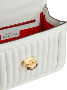 HerPorte- Ginette Mini White Quilted Leather Handbag
