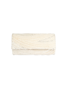 HerPorte-Silver Maureen Hand Embroidered Clutch