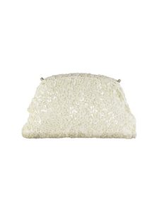 HerPorte-Ivory Hermia Hand Embroidered Clutch