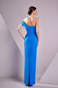HerTrove-Pleated bodice crepe cady dress