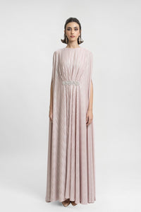 HerTrove-Draped kaftan with defined beaded waistline