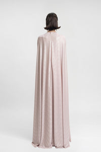 HerTrove-Draped kaftan with defined beaded waistline