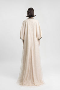 HerTrove-V-neck kaftan with three quarter sleeves and beadings 
