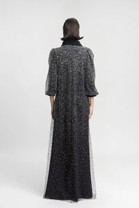 HerTrove-3/4 sleeves reversed collar kaftan