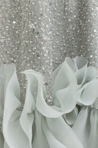 HerTrove-Beaded kaftan with ruffled hemline