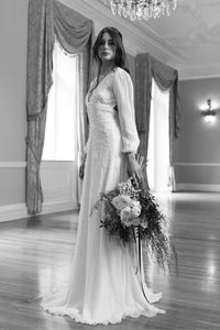 HerTrove-Embroidered Moon & Stars Dress with Open Back