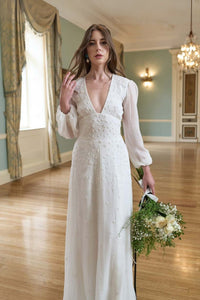 HerTrove-Embroidered Moon & Stars Dress with Open Back