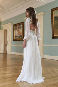 HerTrove-Embroidered Moon & Stars Dress with Open Back