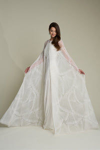 HerTrove-Beaded Cape and Button Closure