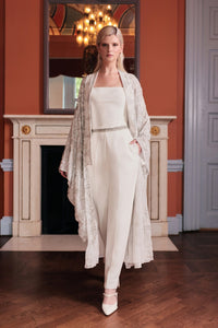 HerTrove-Embellished Kimono with Art Deco Beading