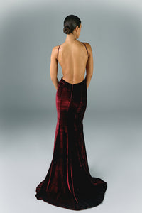 HerTrove-Embroidered tulle and velvet with side cutouts dress