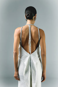HerTrove-Embroidery detail tweed dress