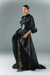 HerTrove-Gazar oversized shirt and embroidered mermaid skirt