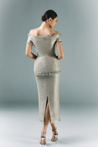HerTrove-Tweed corset with pencil skirt